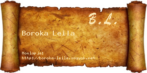 Boroka Leila névjegykártya